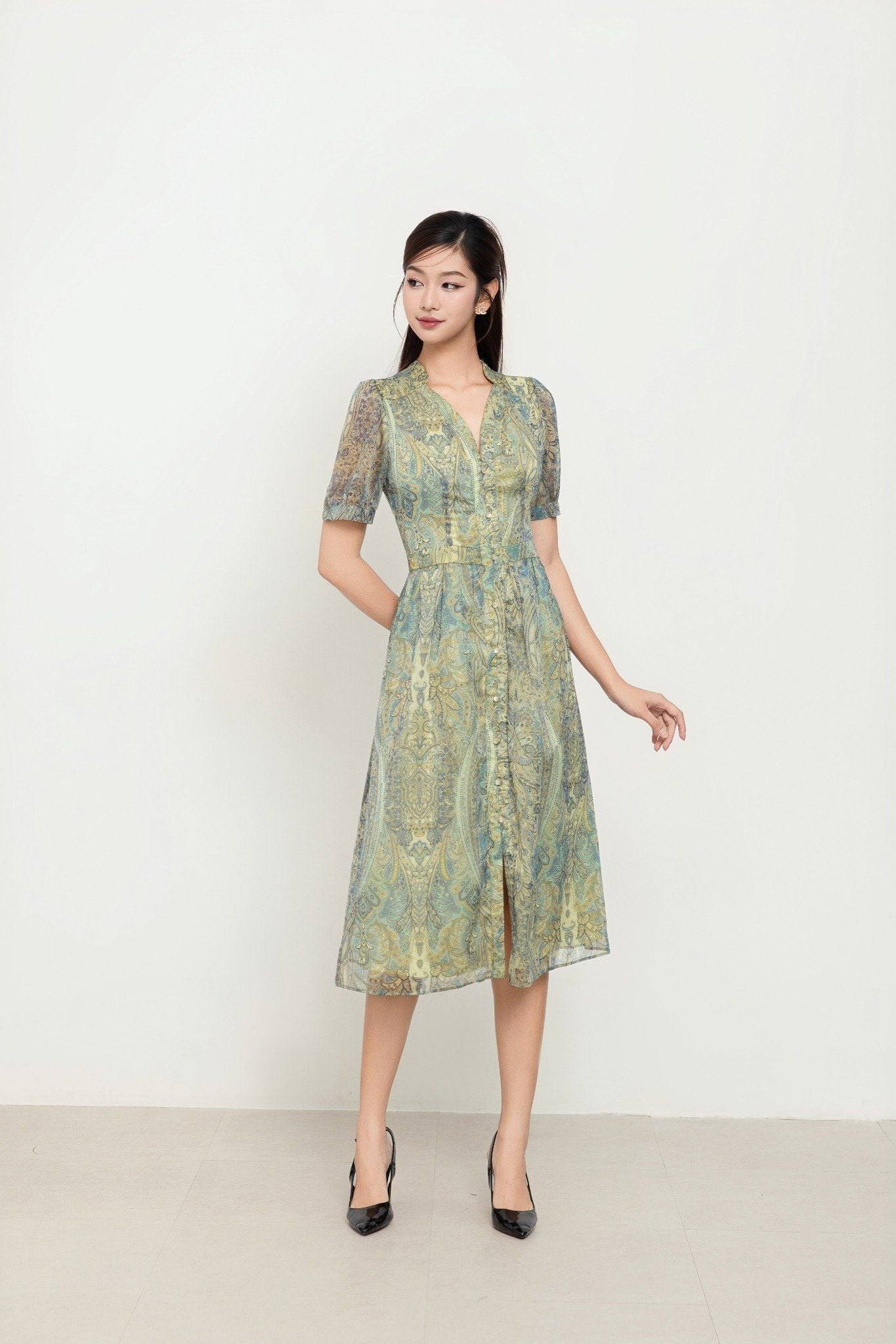 ĐẦM VOAN HOA D06942