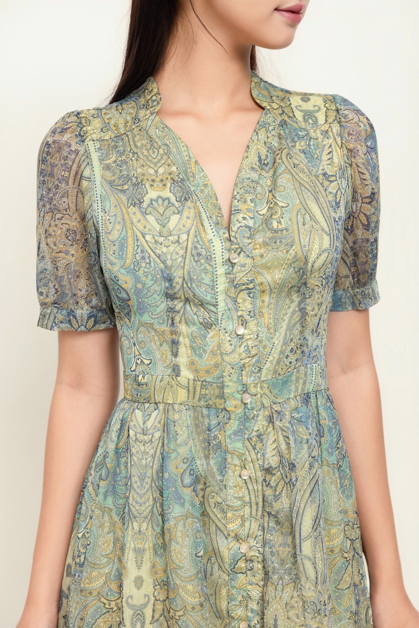 ĐẦM VOAN HOA D06942