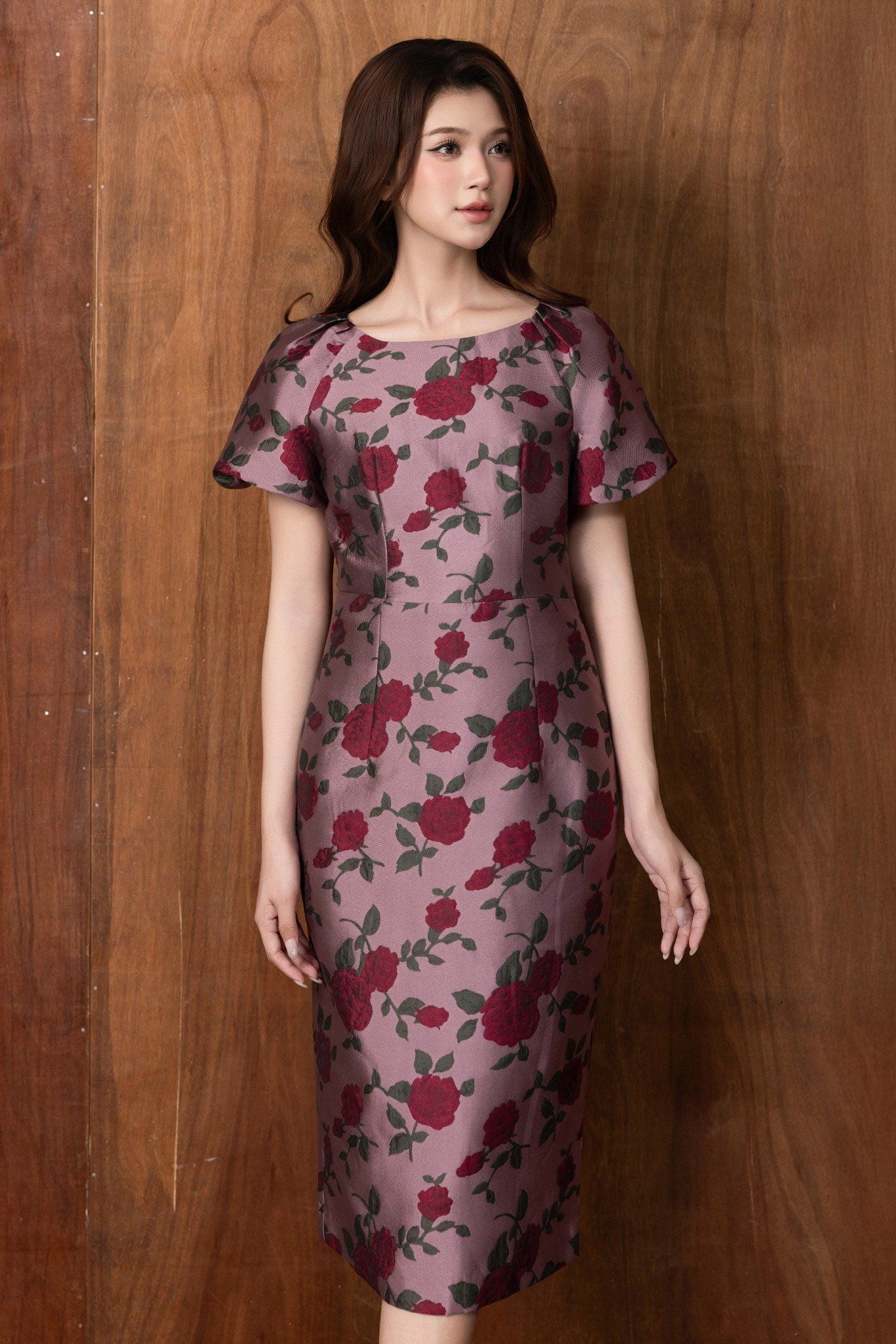 ĐẦM GẤM HOA D07042