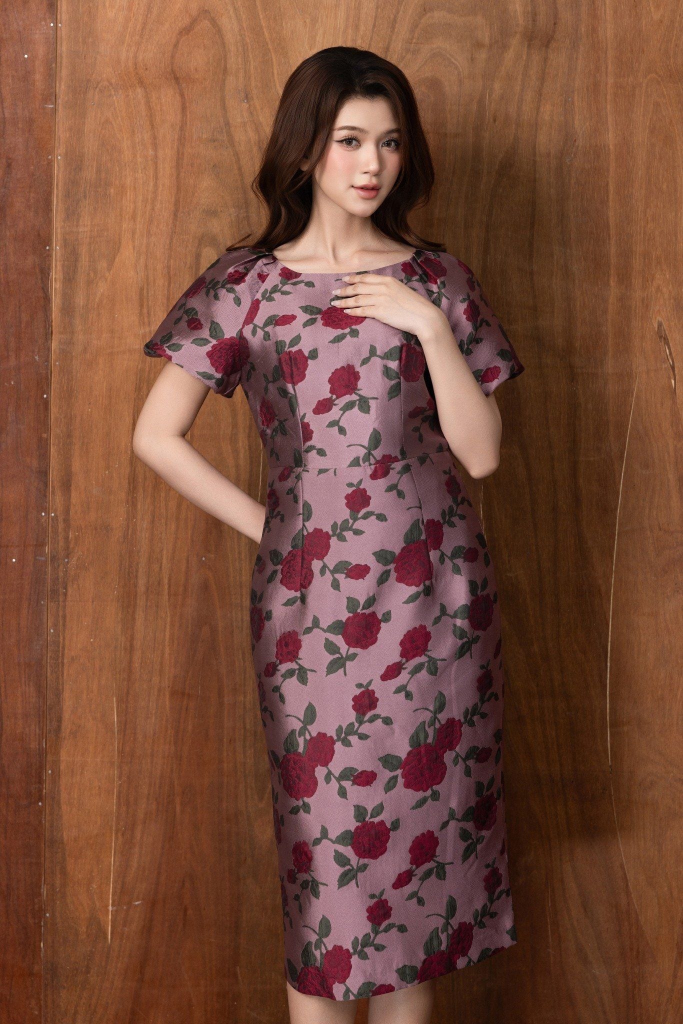 ĐẦM GẤM HOA D07042