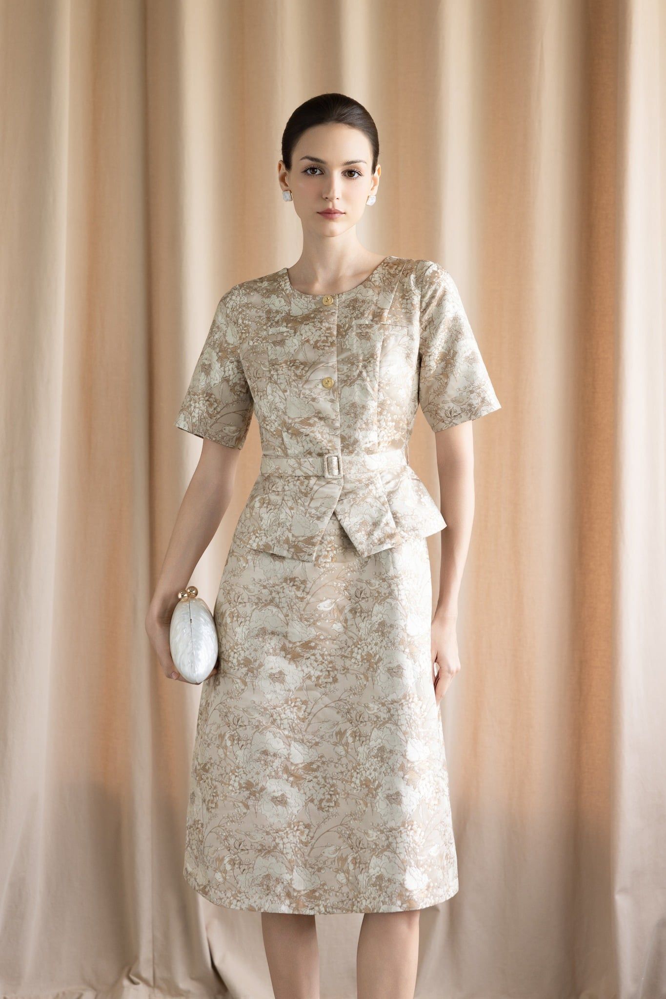 ĐẦM GẤM HOẠ TIẾT D07182