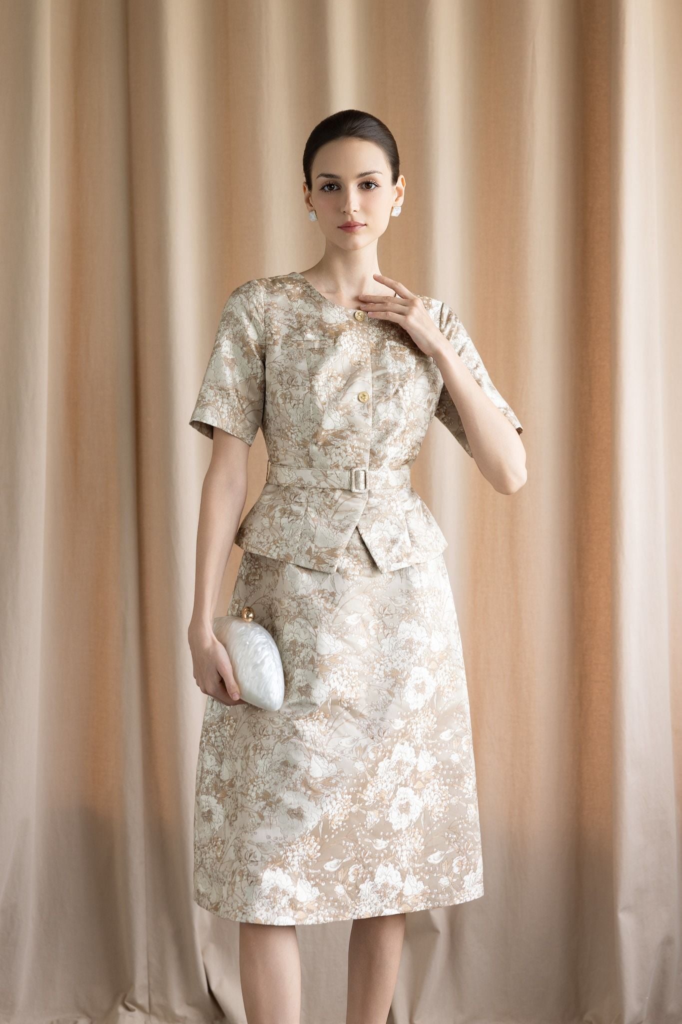 ĐẦM GẤM HOẠ TIẾT D07182