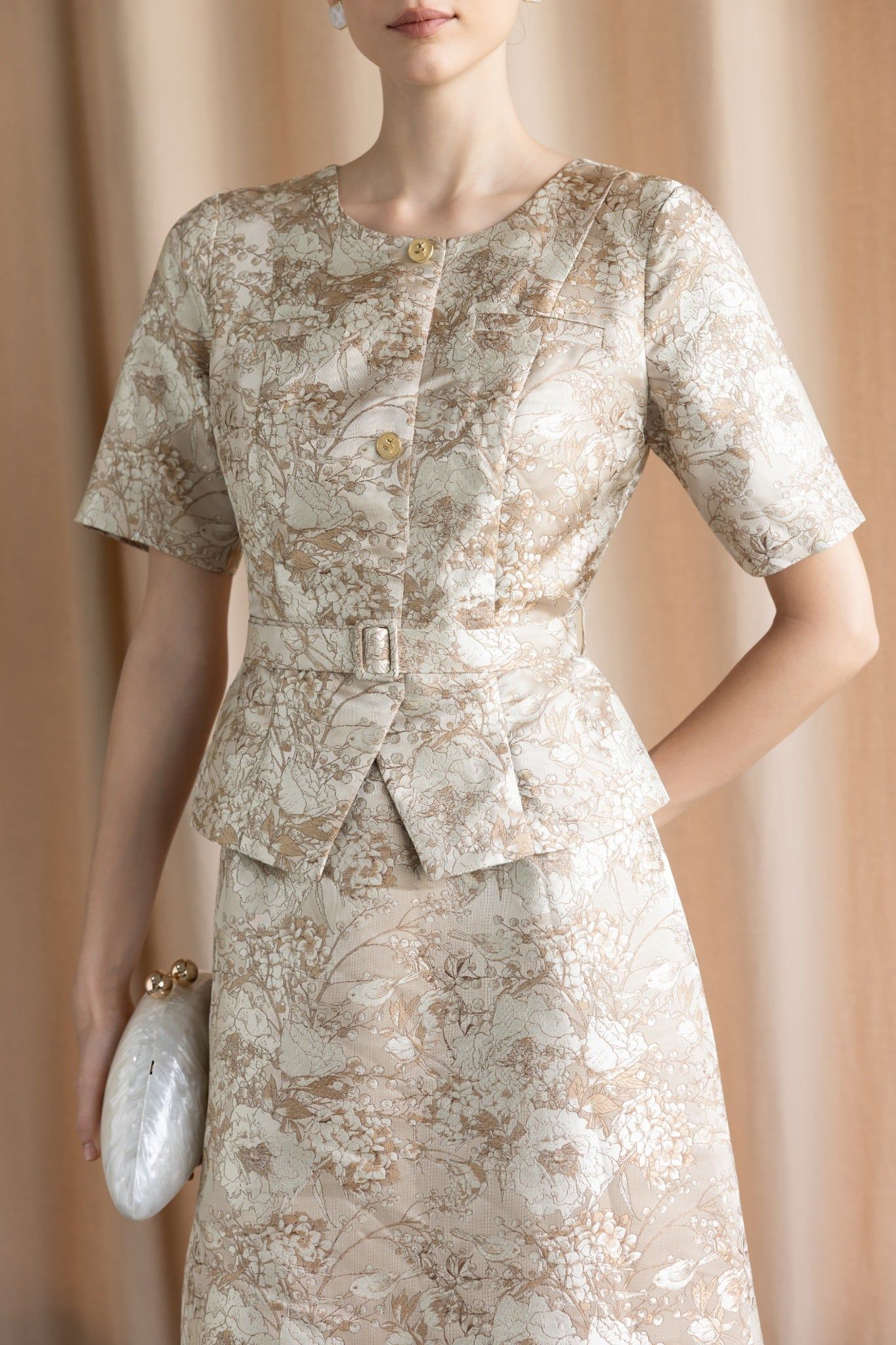 ĐẦM GẤM HOẠ TIẾT D07182