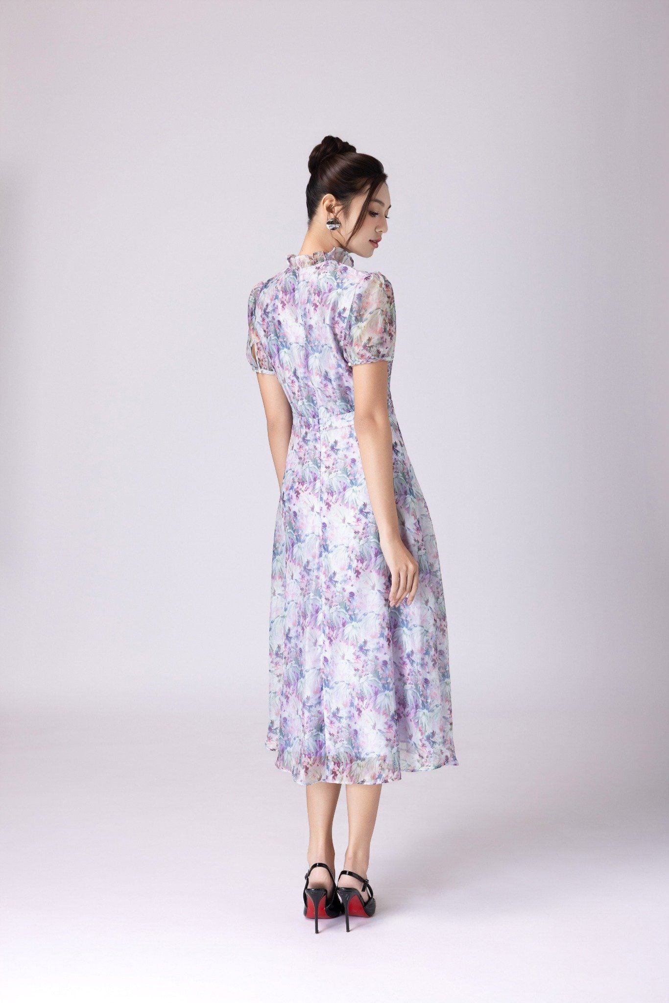 ĐẦM TƠ HOA CỔ BÈO D07252