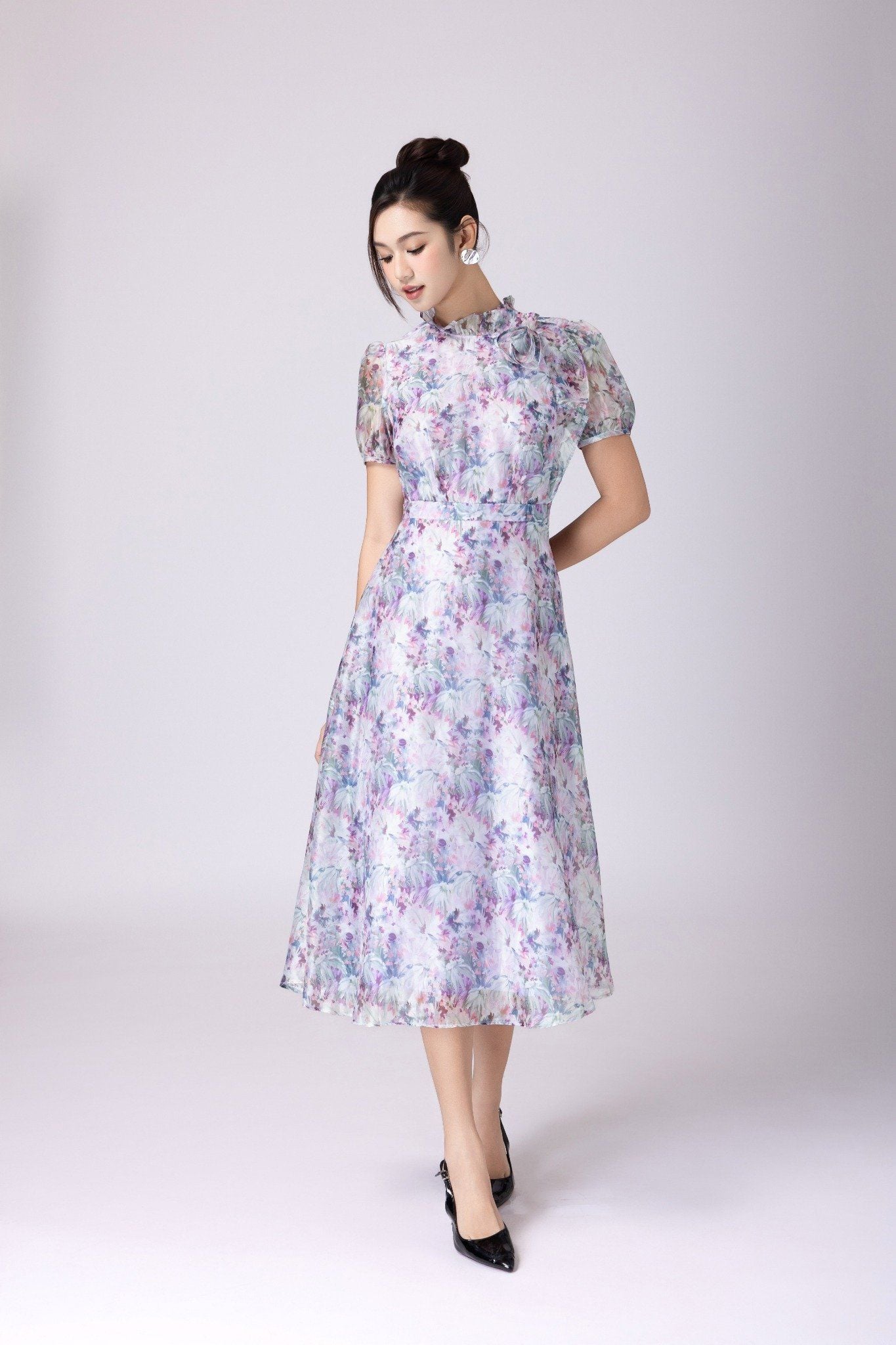 ĐẦM TƠ HOA CỔ BÈO D07252