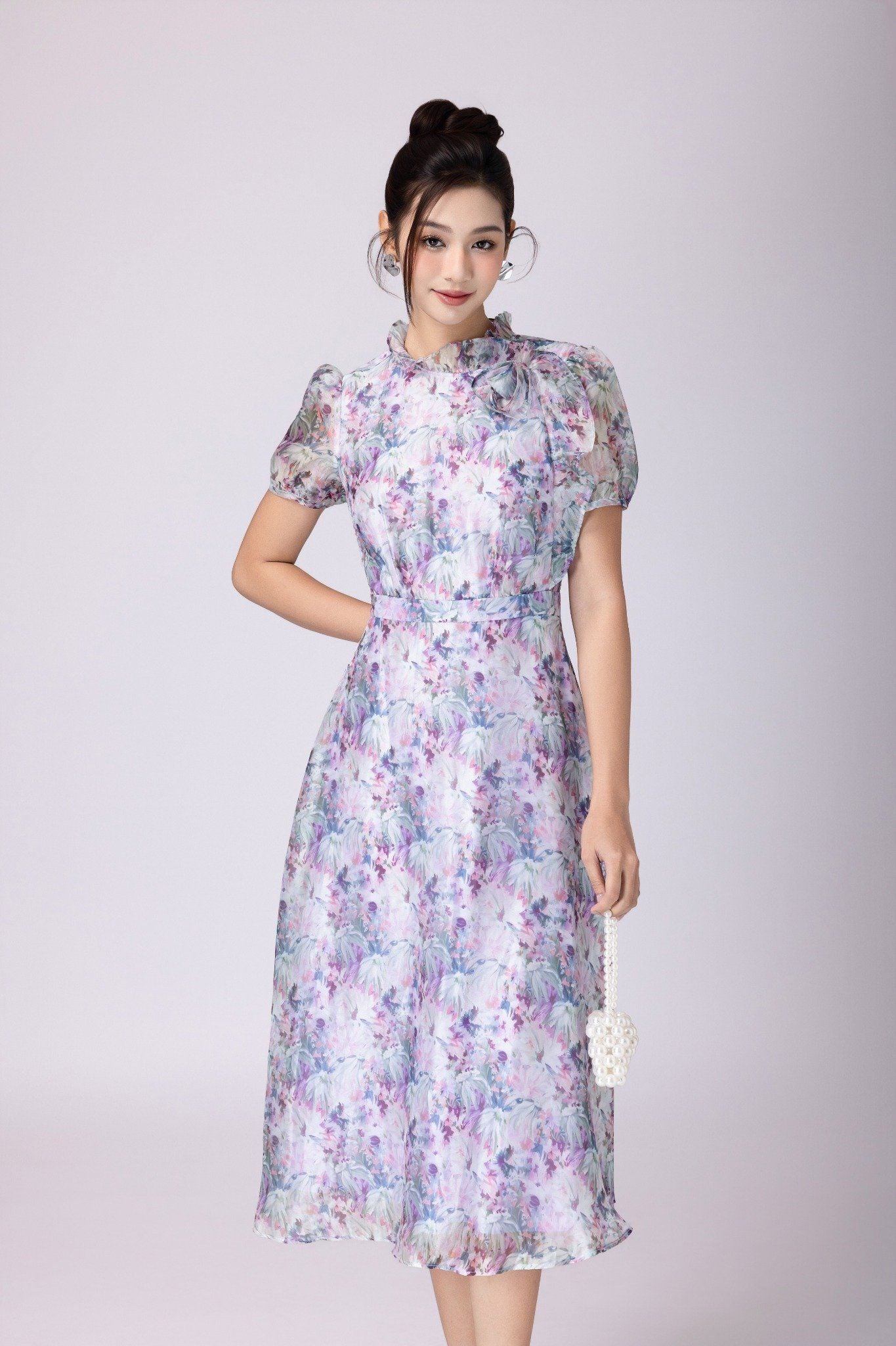 ĐẦM TƠ HOA CỔ BÈO D07252