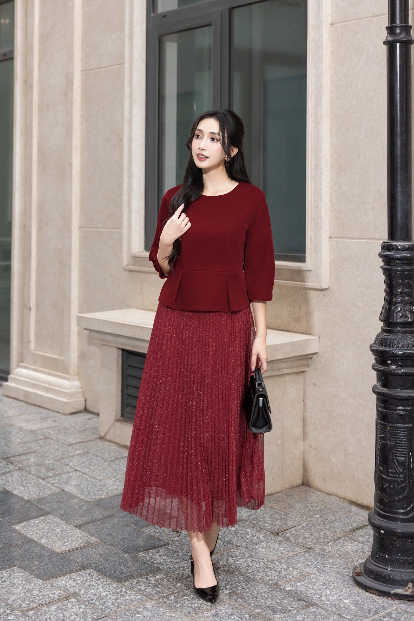 ĐẦM LIỀN ĐỎ D07362