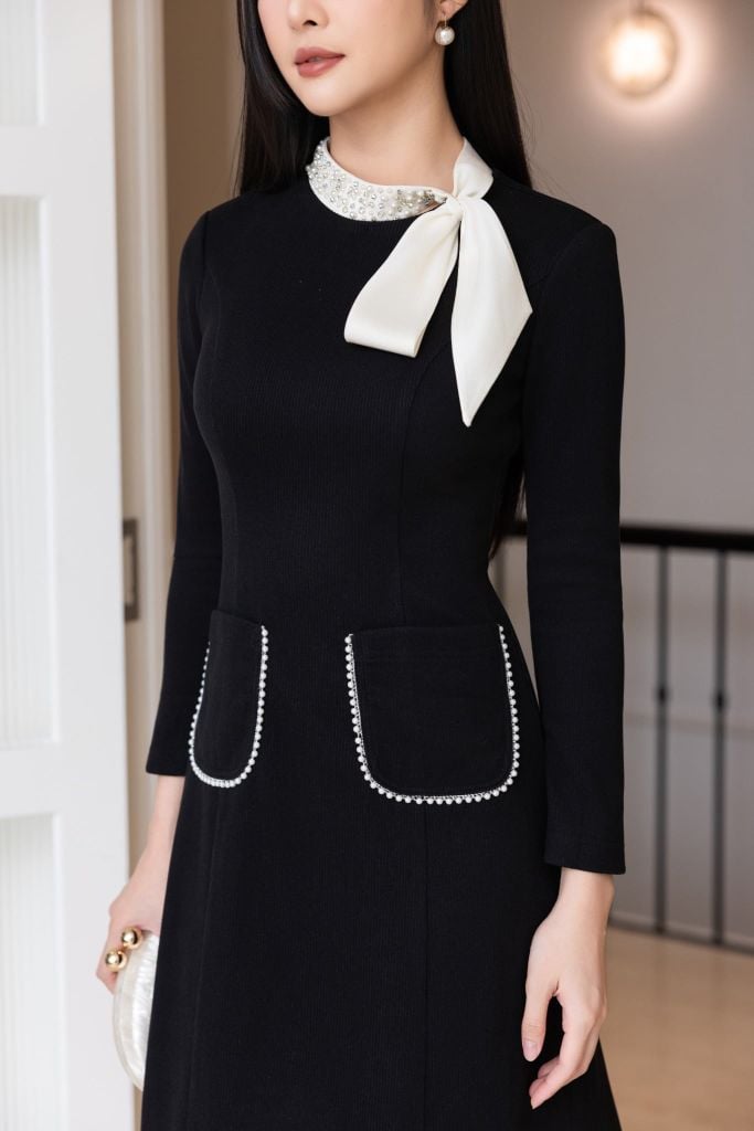  ĐẦM THIẾT KẾ ĐÍNH NGỌC D07652 