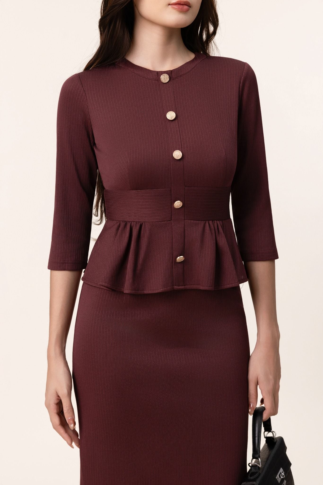 ĐẦM LIỀN PEPLUM D07692