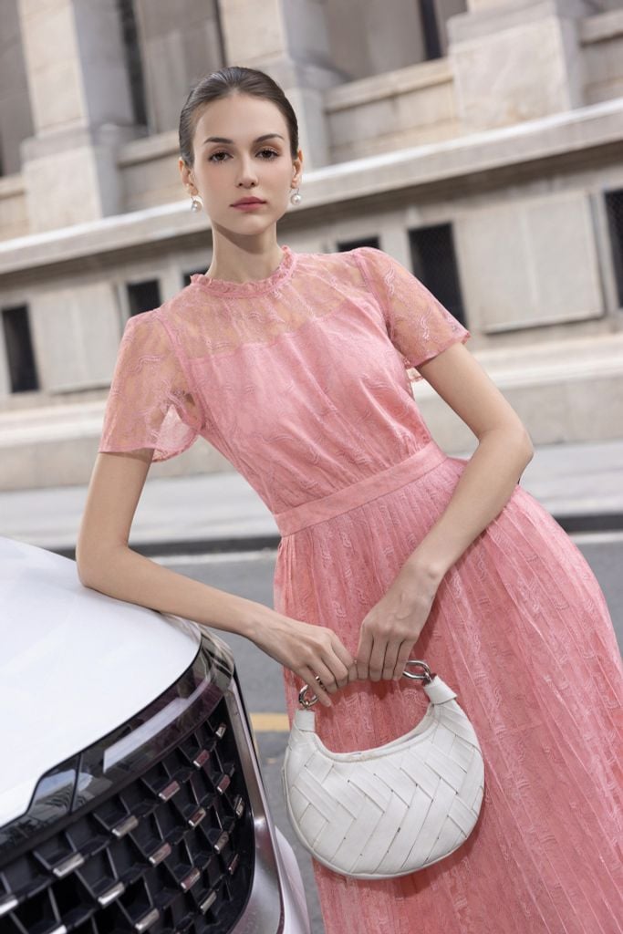  ĐẦM REN XẾP LI D08042 