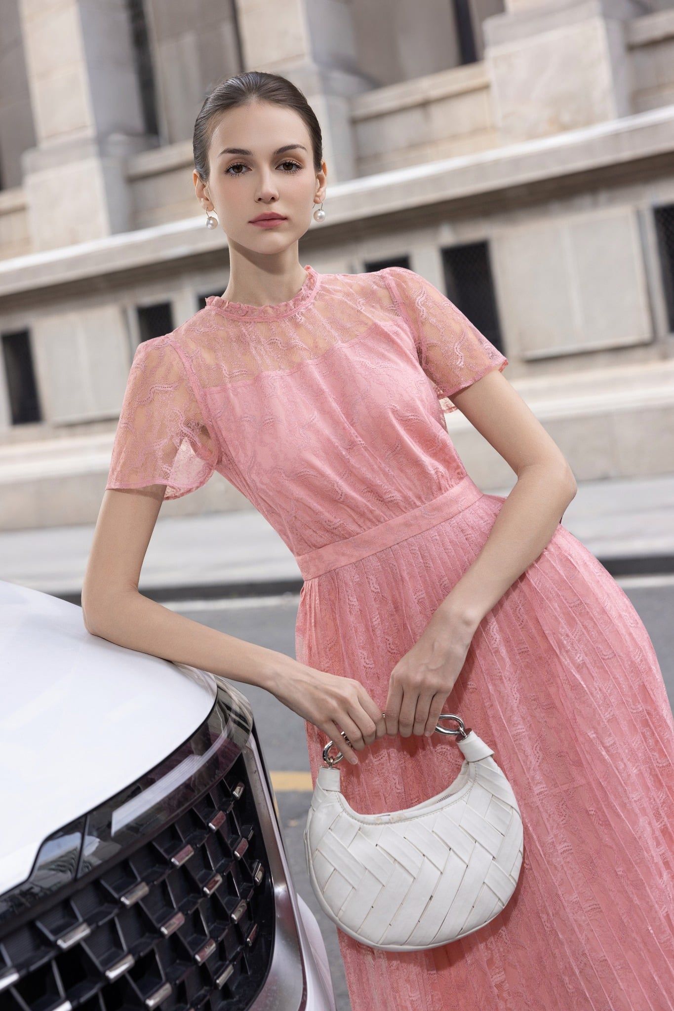 ĐẦM REN XẾP LI D08042