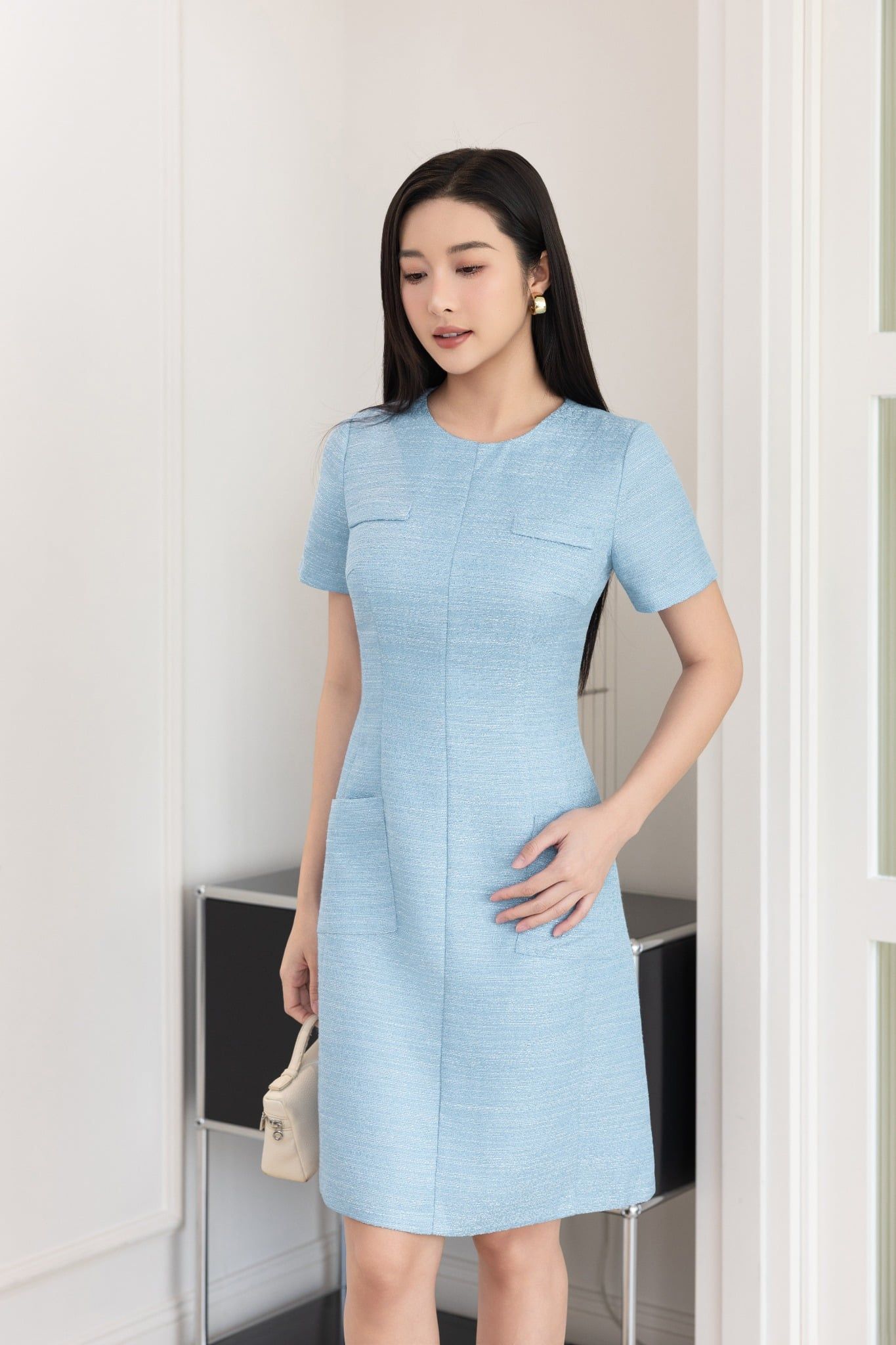 ĐẦM XANH DÁNG A D08222