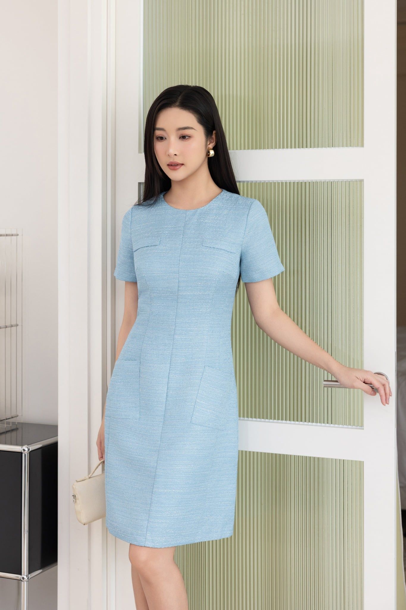 ĐẦM XANH DÁNG A D08222