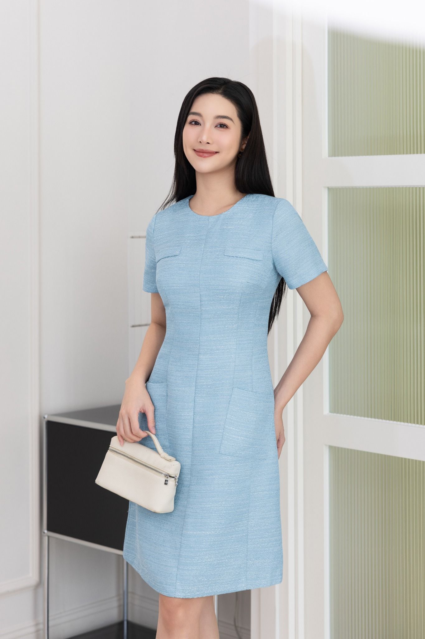 ĐẦM XANH DÁNG A D08222