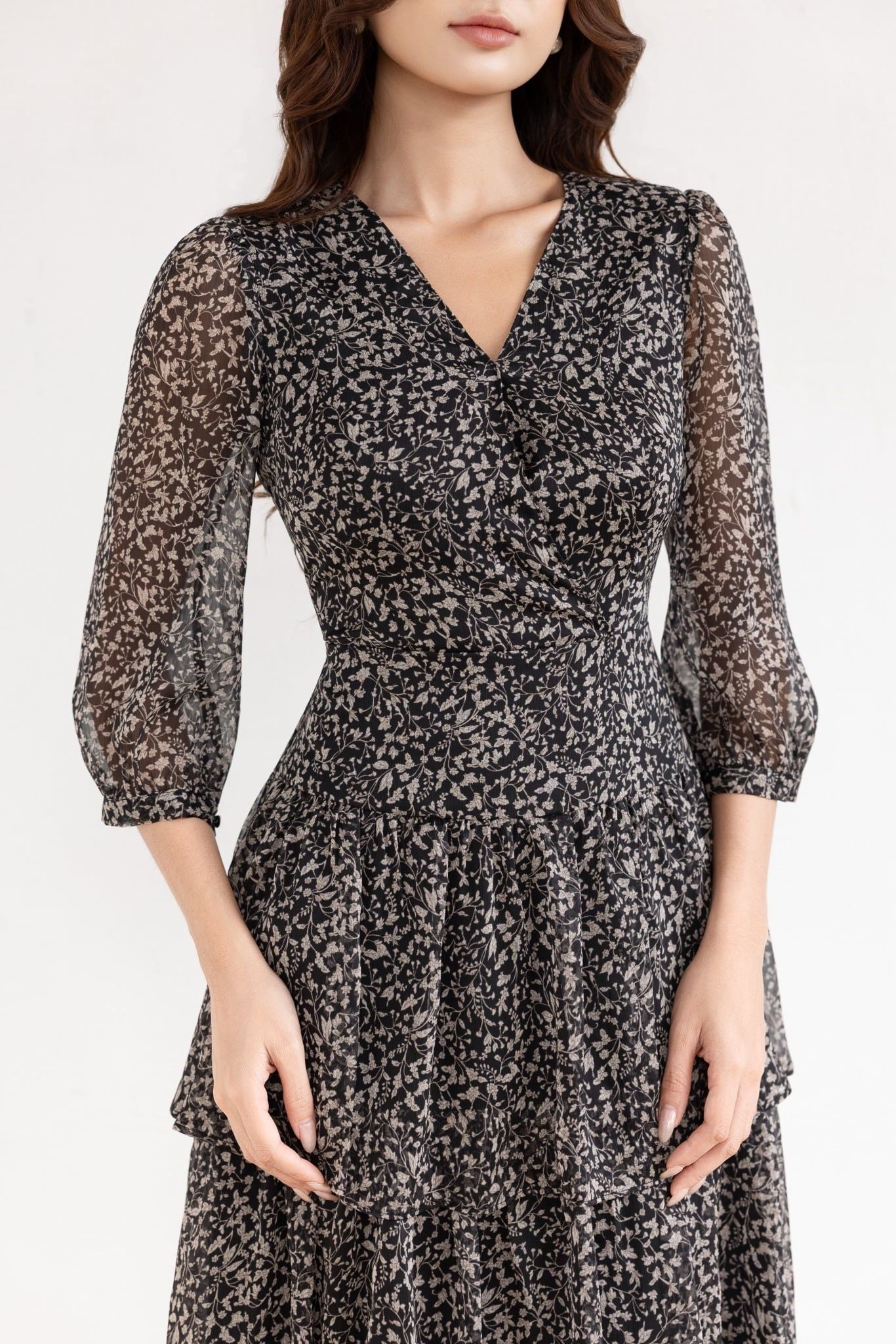 ĐẦM VOAN XẾP TẦNG D08342