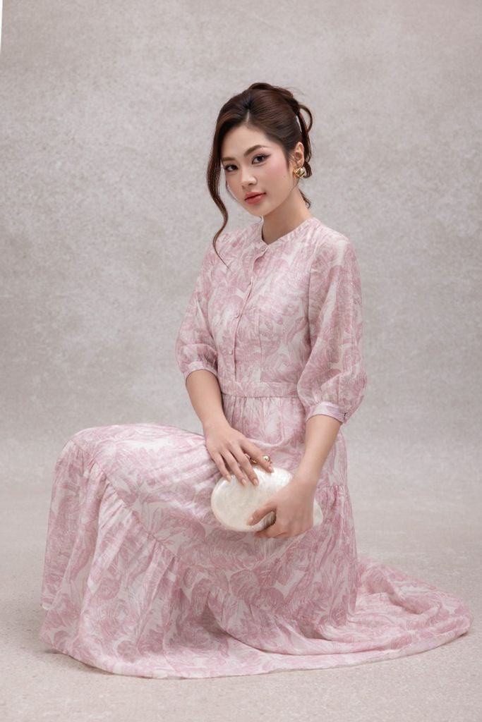  ĐẦM TƠ HOẠ TIẾT D08362 