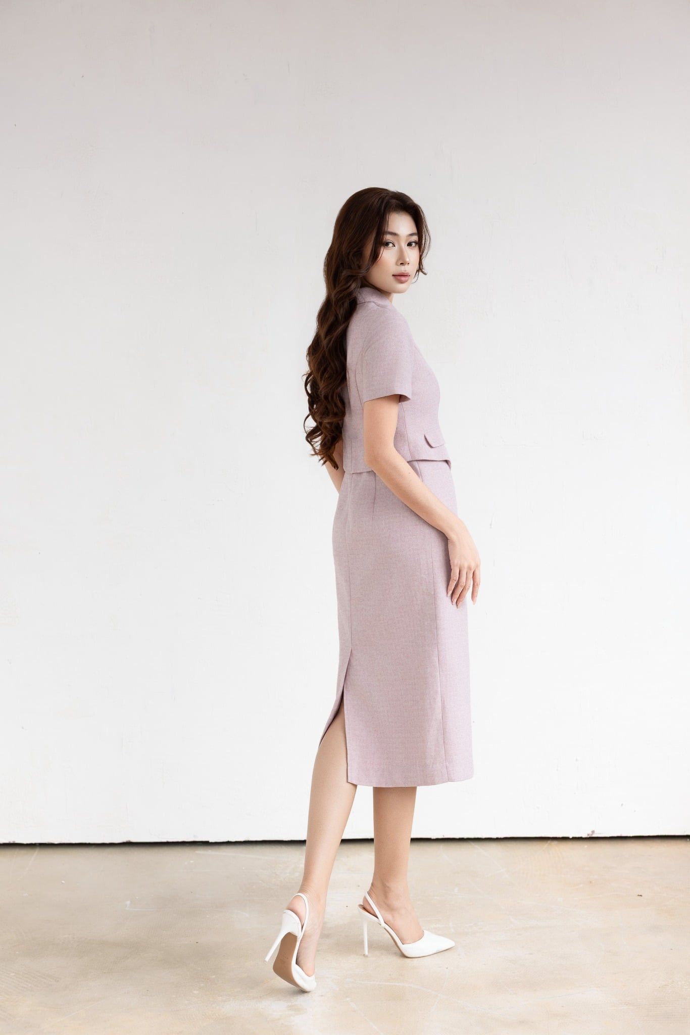 ĐẦM LIỀN CỔ BẺ D08392