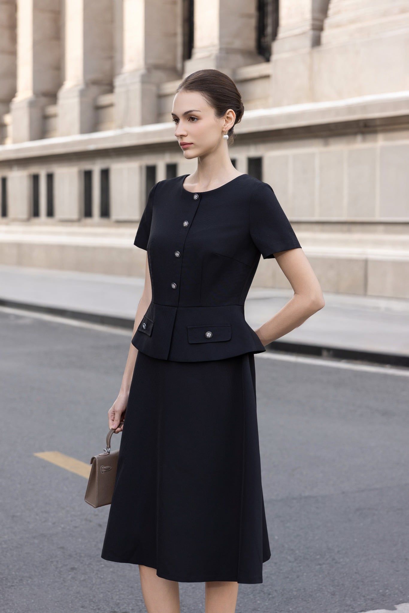 ĐẦM LIỀN PEPLUM D08512