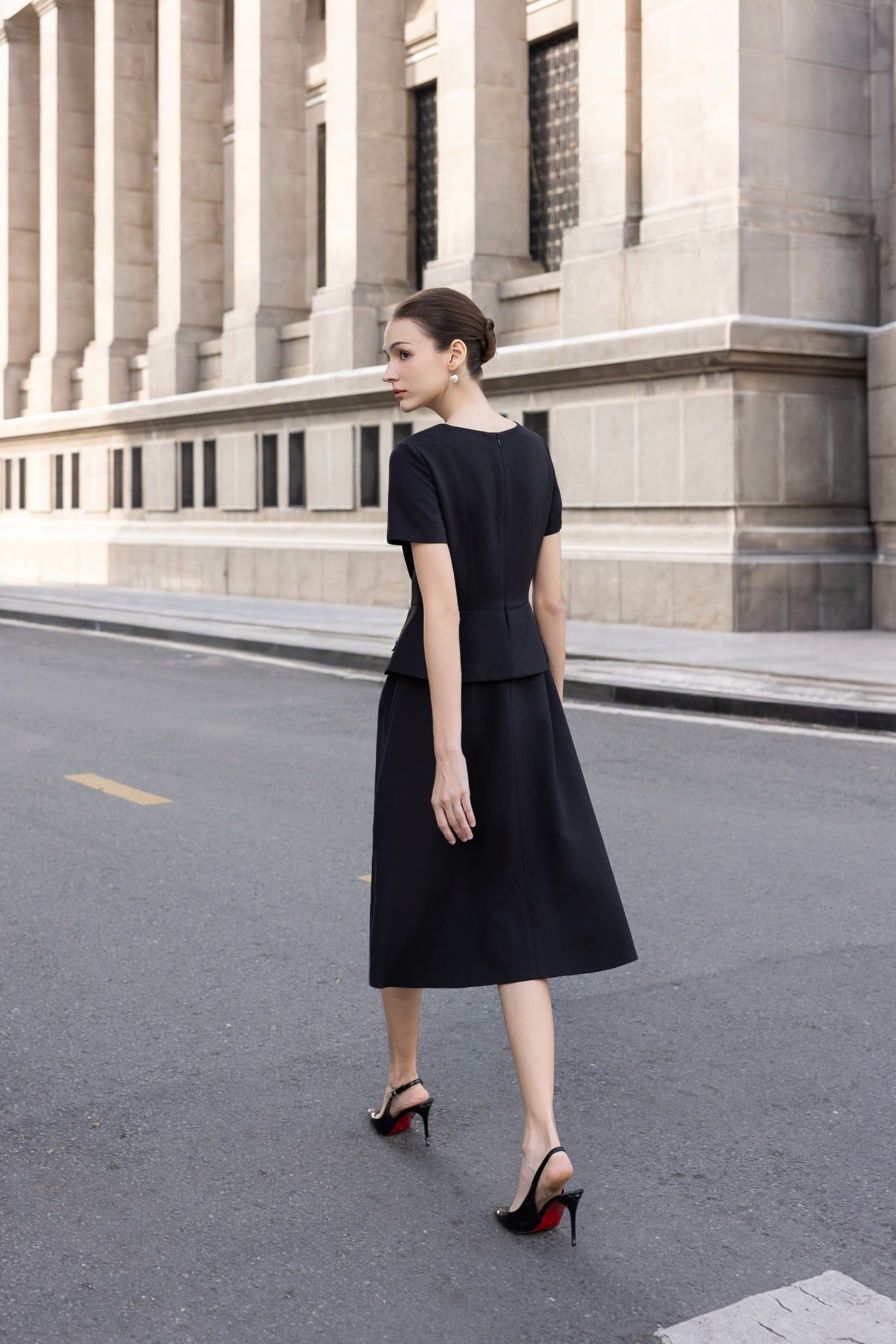 ĐẦM LIỀN PEPLUM D08512