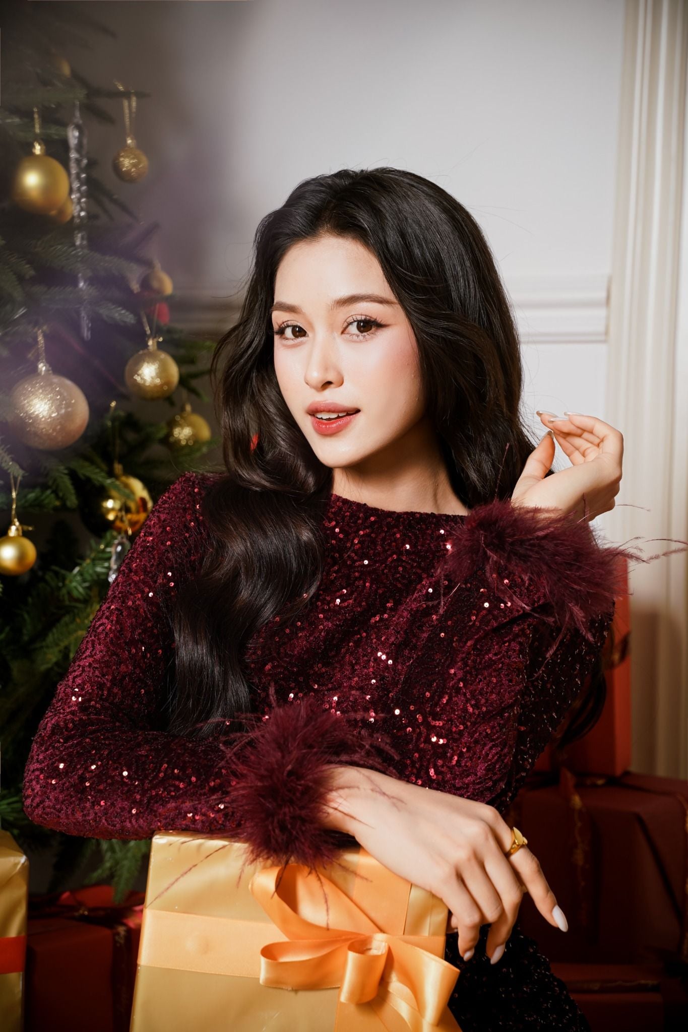 ĐẦM KIM SA TAY LÔNG D08612