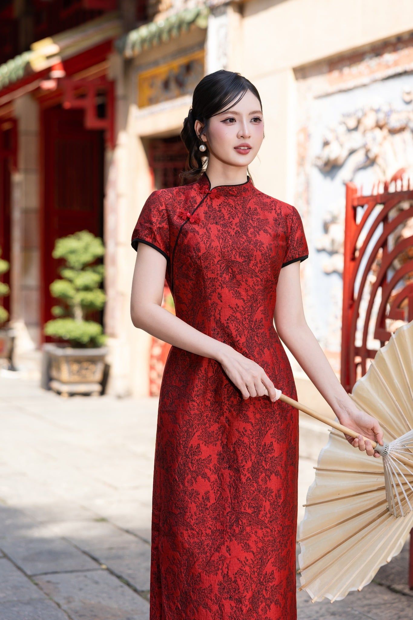 SƯỜN XÁM GẤM ĐỎ D08922