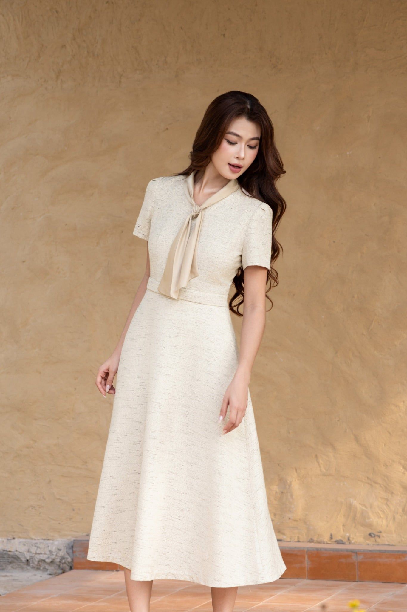 ĐẦM DẠ TWEED DÁNG A D09102