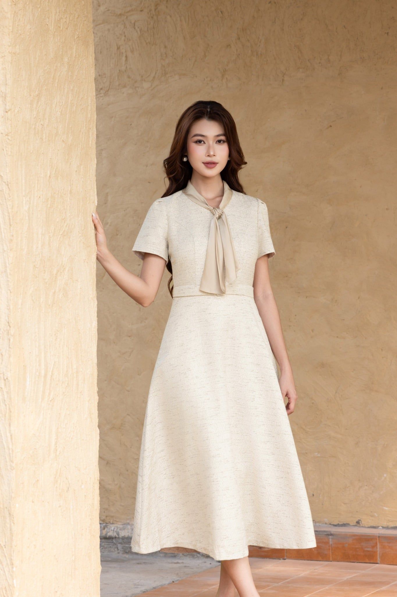 ĐẦM DẠ TWEED DÁNG A D09102