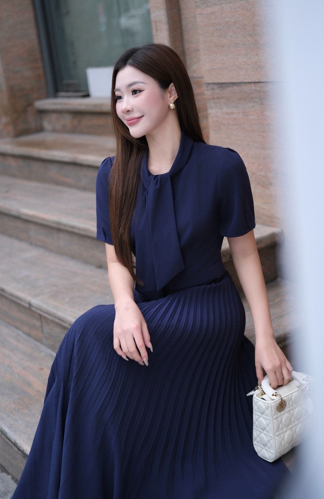 ĐẦM MIDI XẾP LI D09492