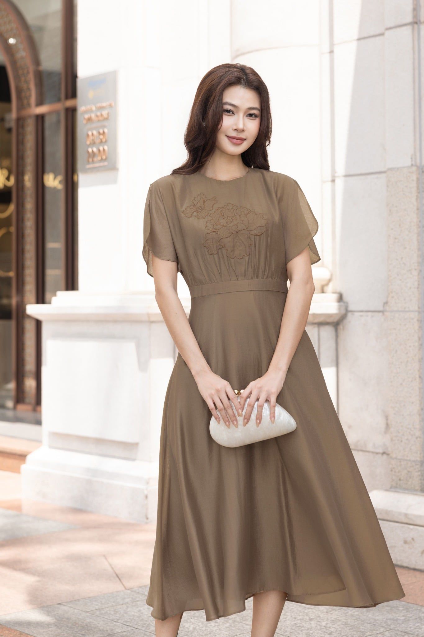 ĐẦM THÊU HOA D09842