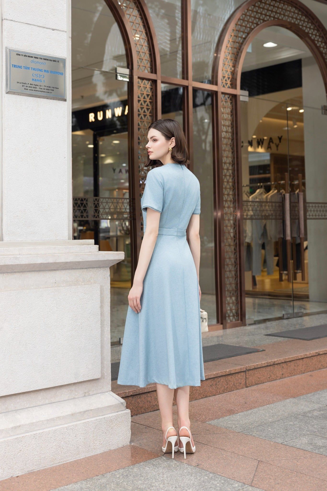 ĐẦM XANH DÁNG A Z09982