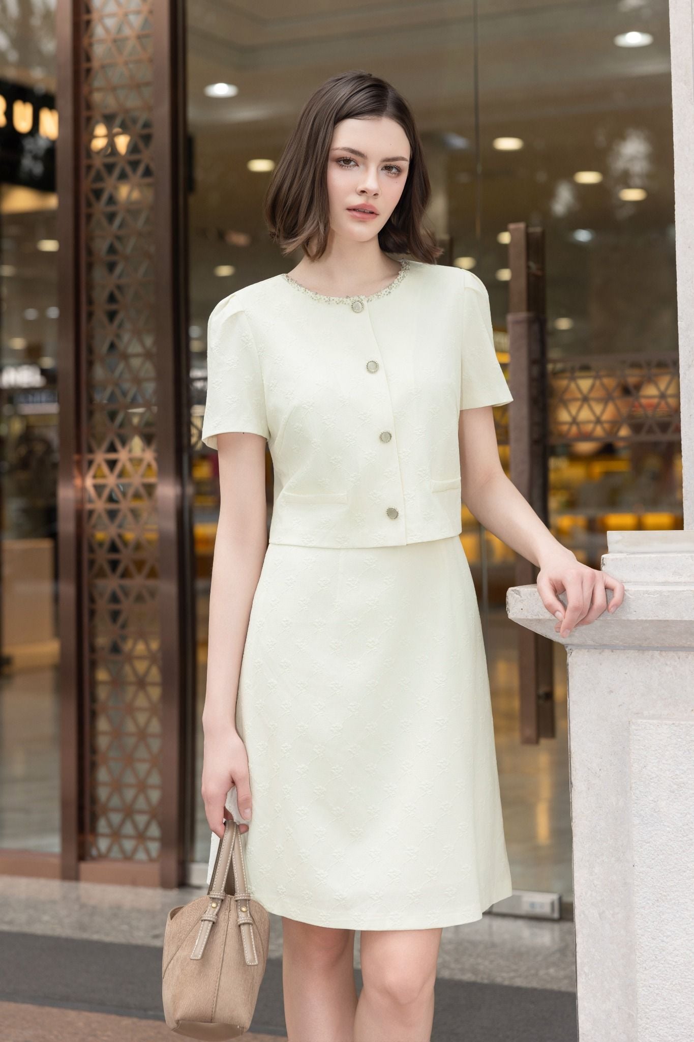ĐẦM TRẮNG ĐÍNH CƯỜM D09992