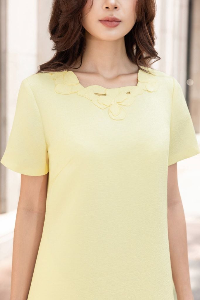  ĐẦM SUÔNG ĐÁP HOA NỔI D10652 