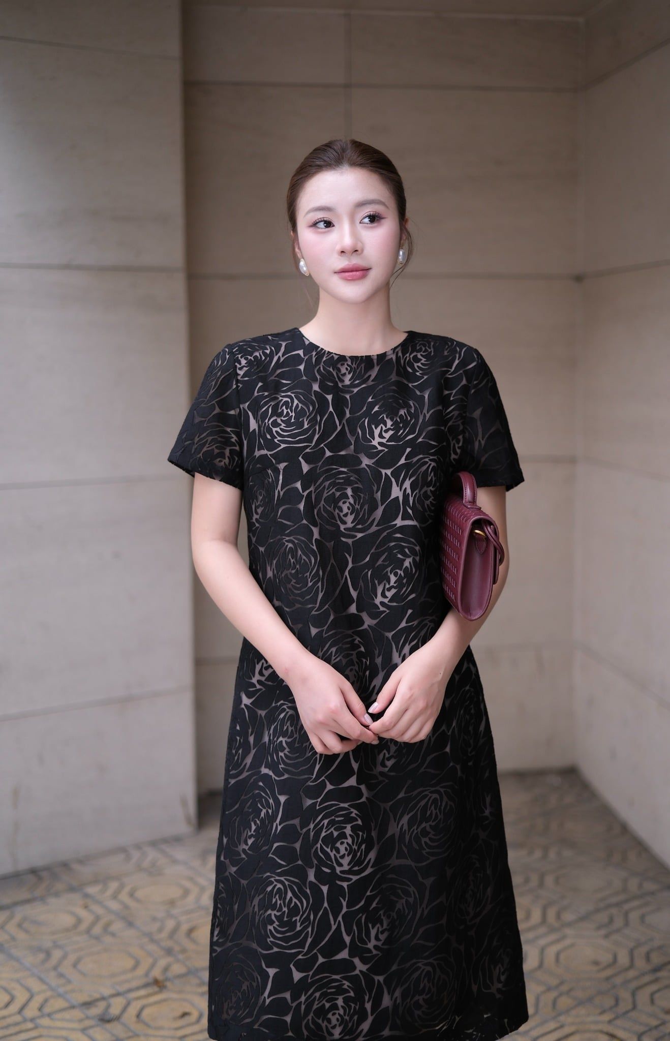 ĐẦM SUÔNG PHỐI HOẠ TIẾT D10672