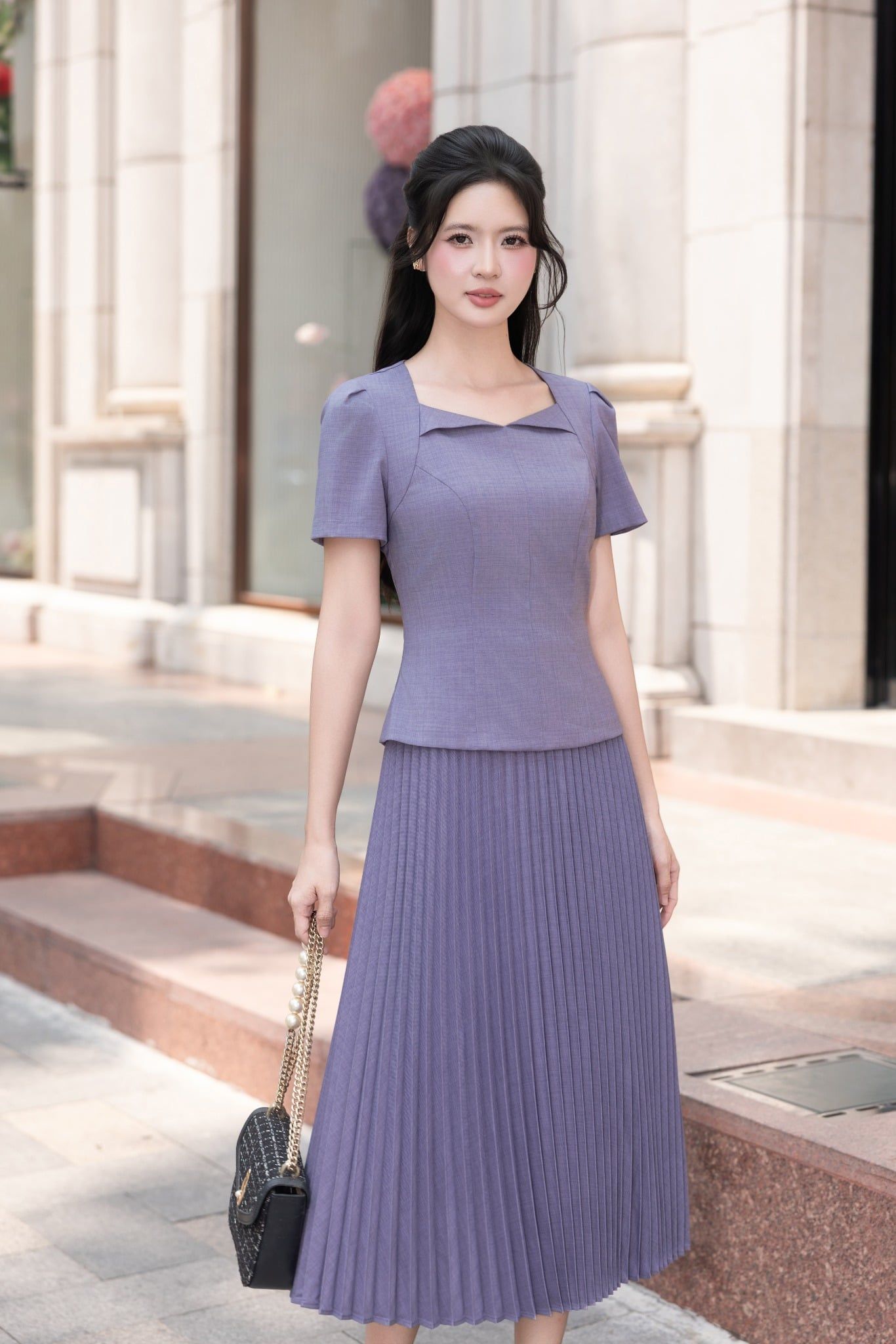 ĐẦM LIỀN XẾP LI D10692