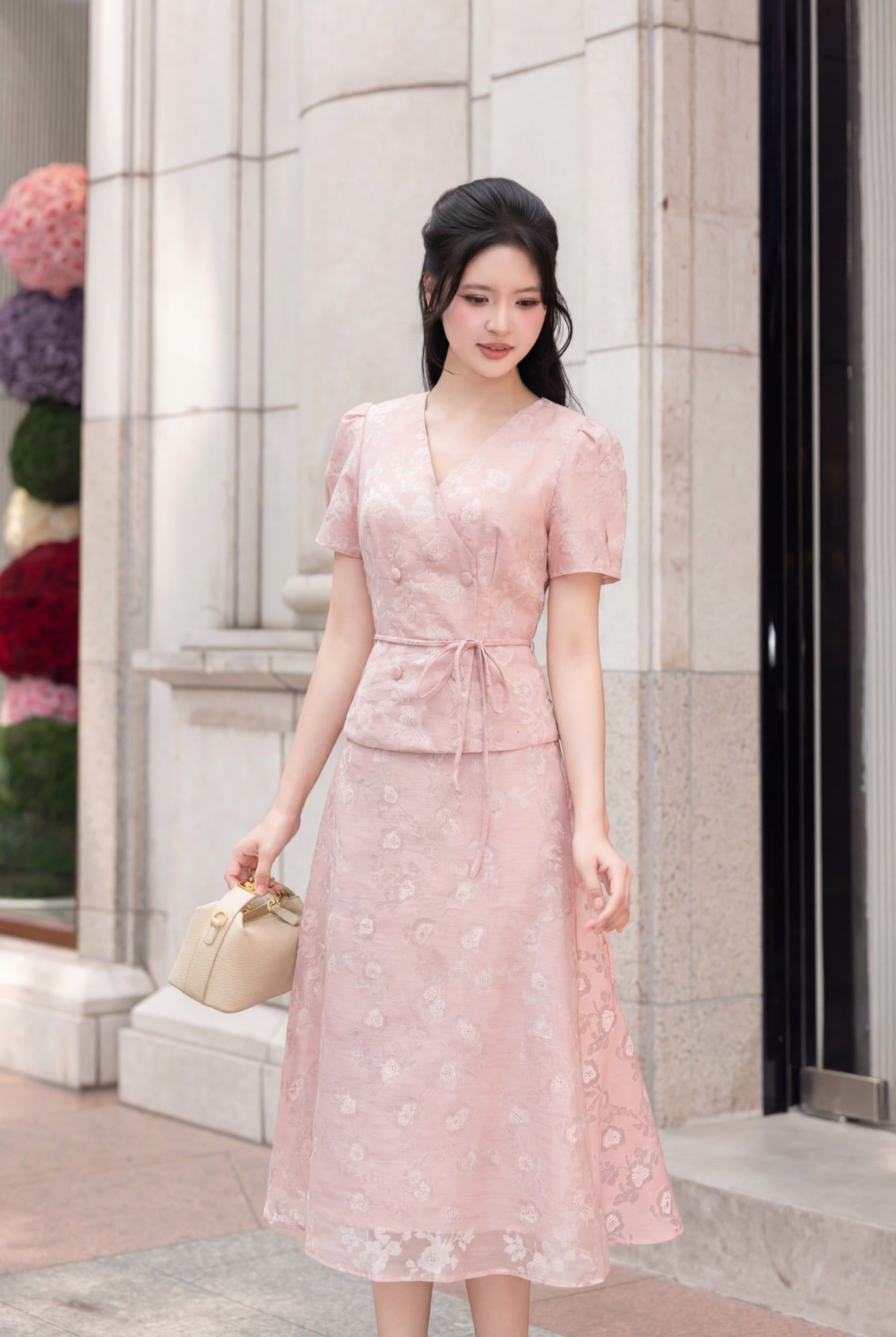 ĐẦM TƠ PEPLUM D10812