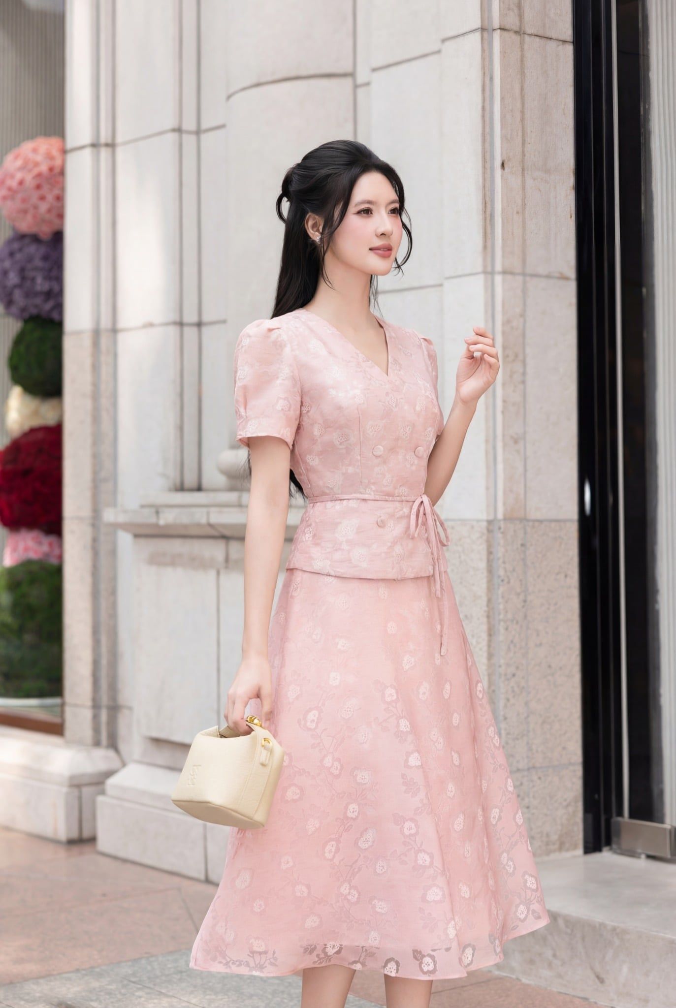 ĐẦM TƠ PEPLUM D10812