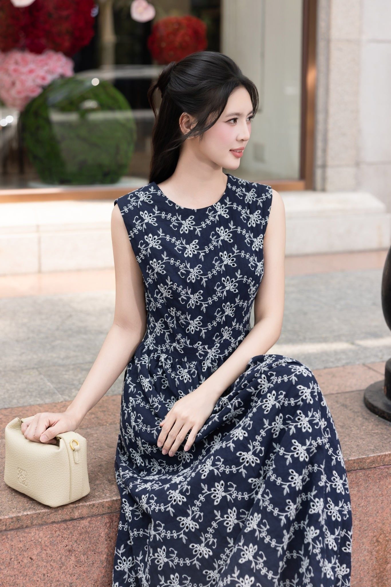 ĐẦM THÔ THÊU HOẠ TIẾT D10862