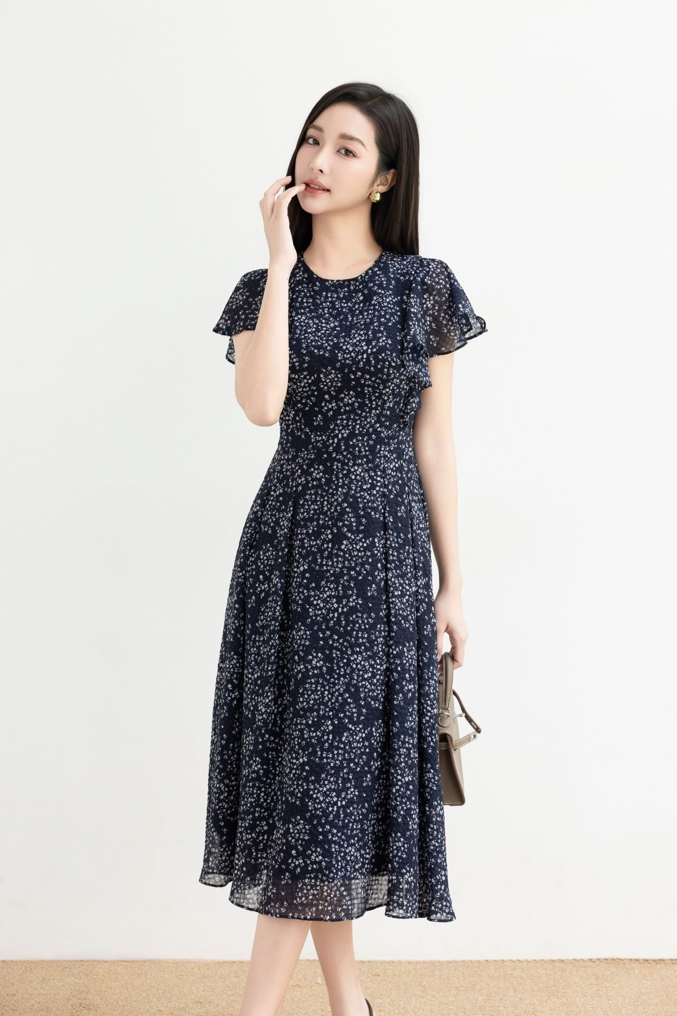 ĐẦM VOAN HOA NHÍ D10882