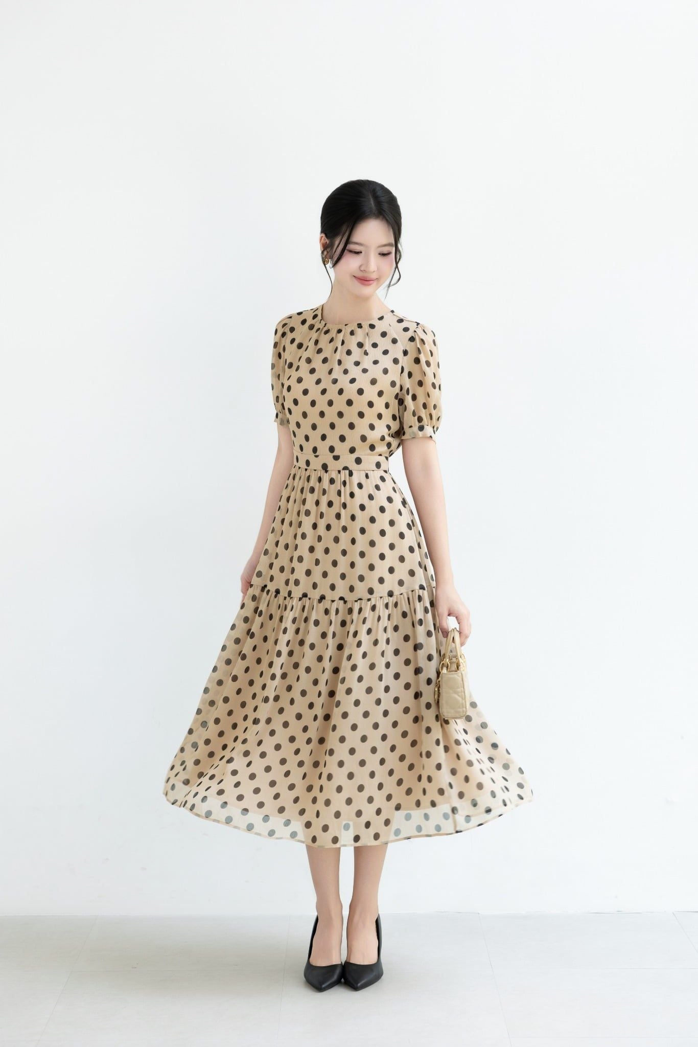 ĐẦM VOAN CHẤM BI D11132