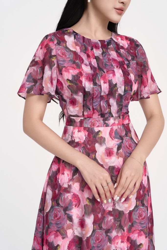  ĐẦM TƠ HOA D40272 