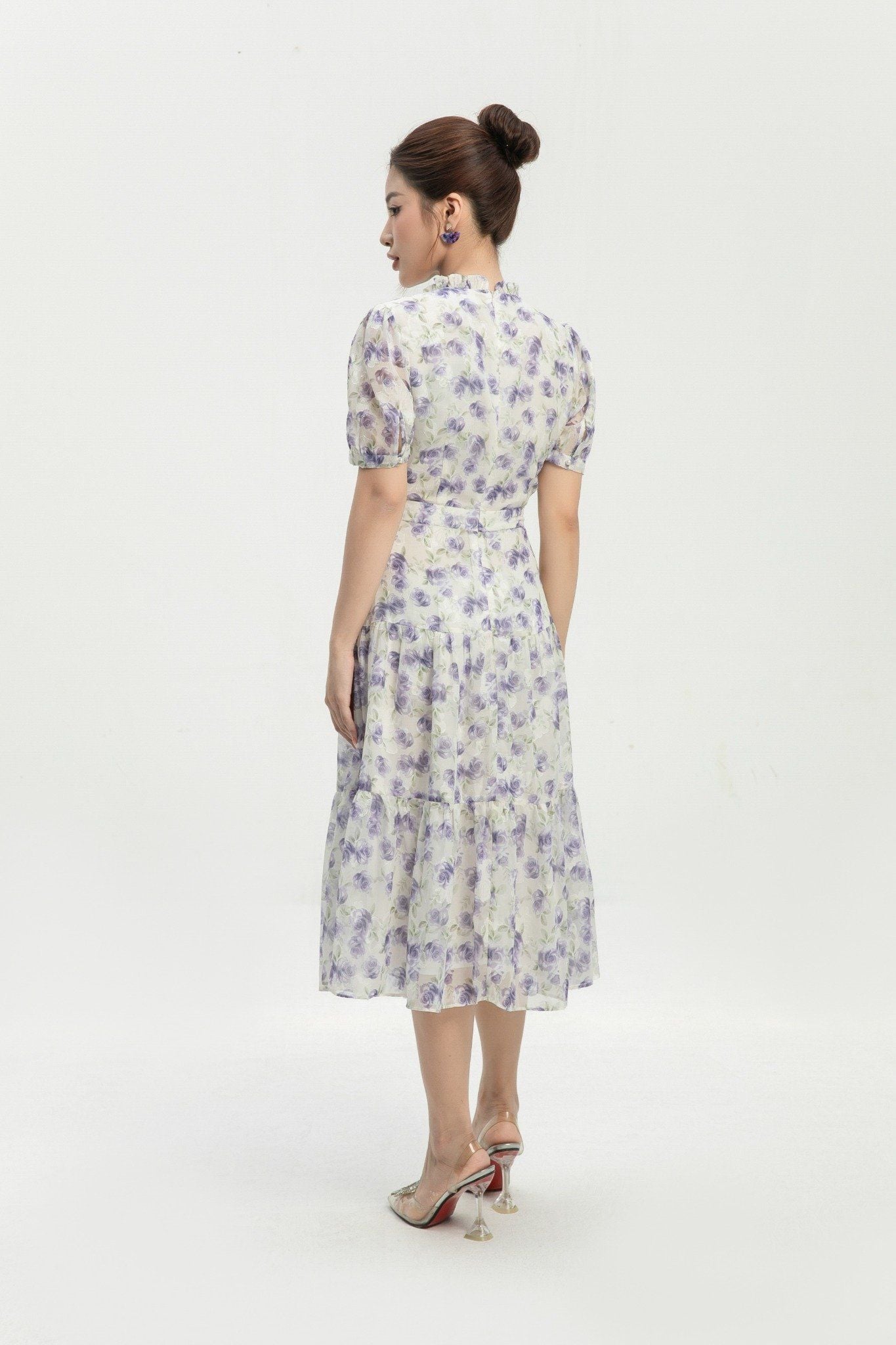 ĐẦM HOA TÍM PHỐI BÈO D40632