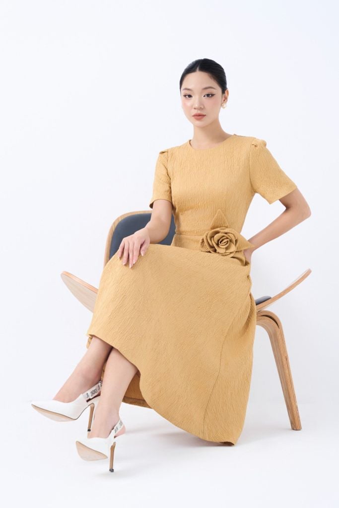  ĐẦM TAY BỒNG PHỐI HOA 3D D41462 