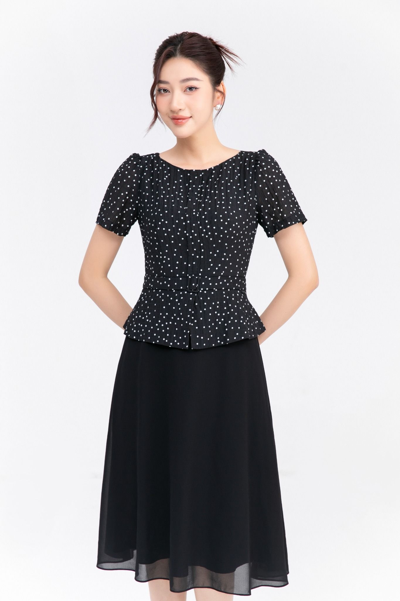 ĐẦM LIỀN CHẤM BI D41532