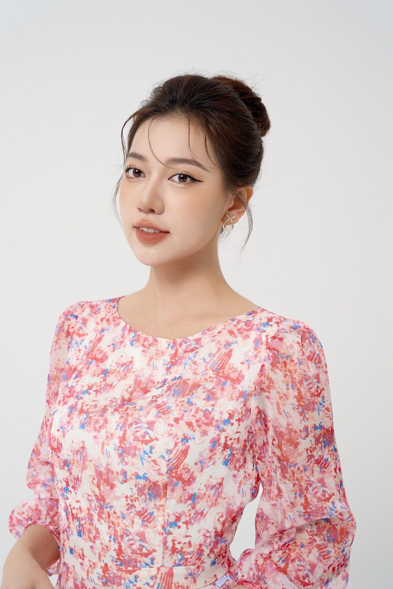 ĐẦM HOA DÀI TAY D41732