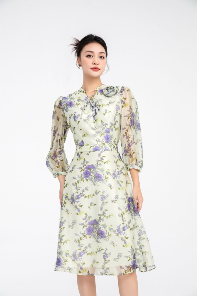  ĐẦM TƠ HOA D41902 