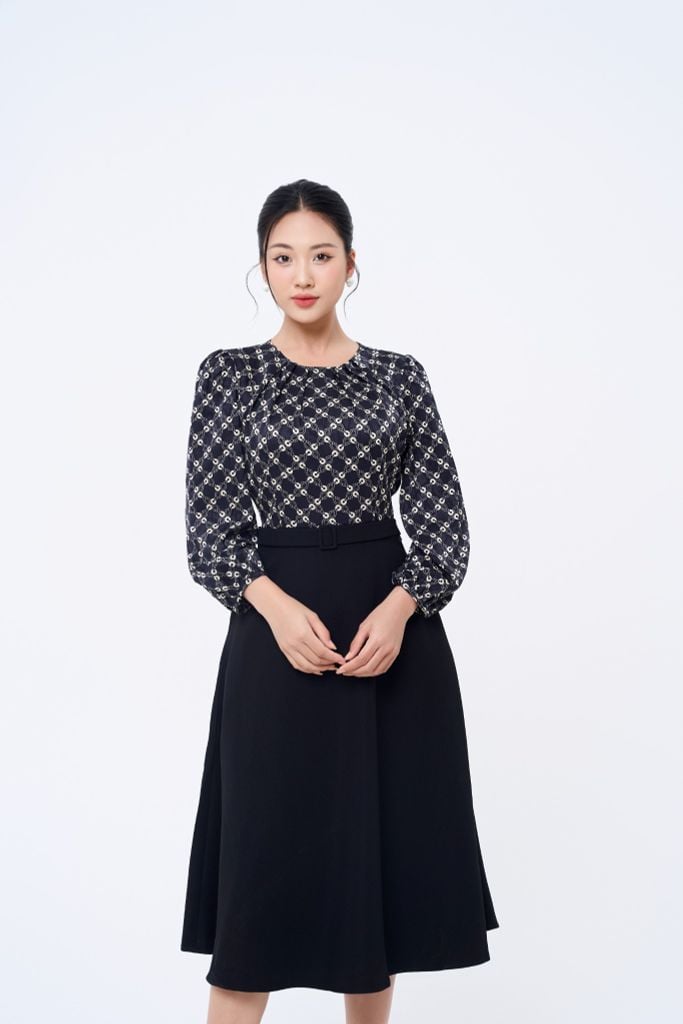  ĐẦM LIỀN HỌA TIẾT D42032 