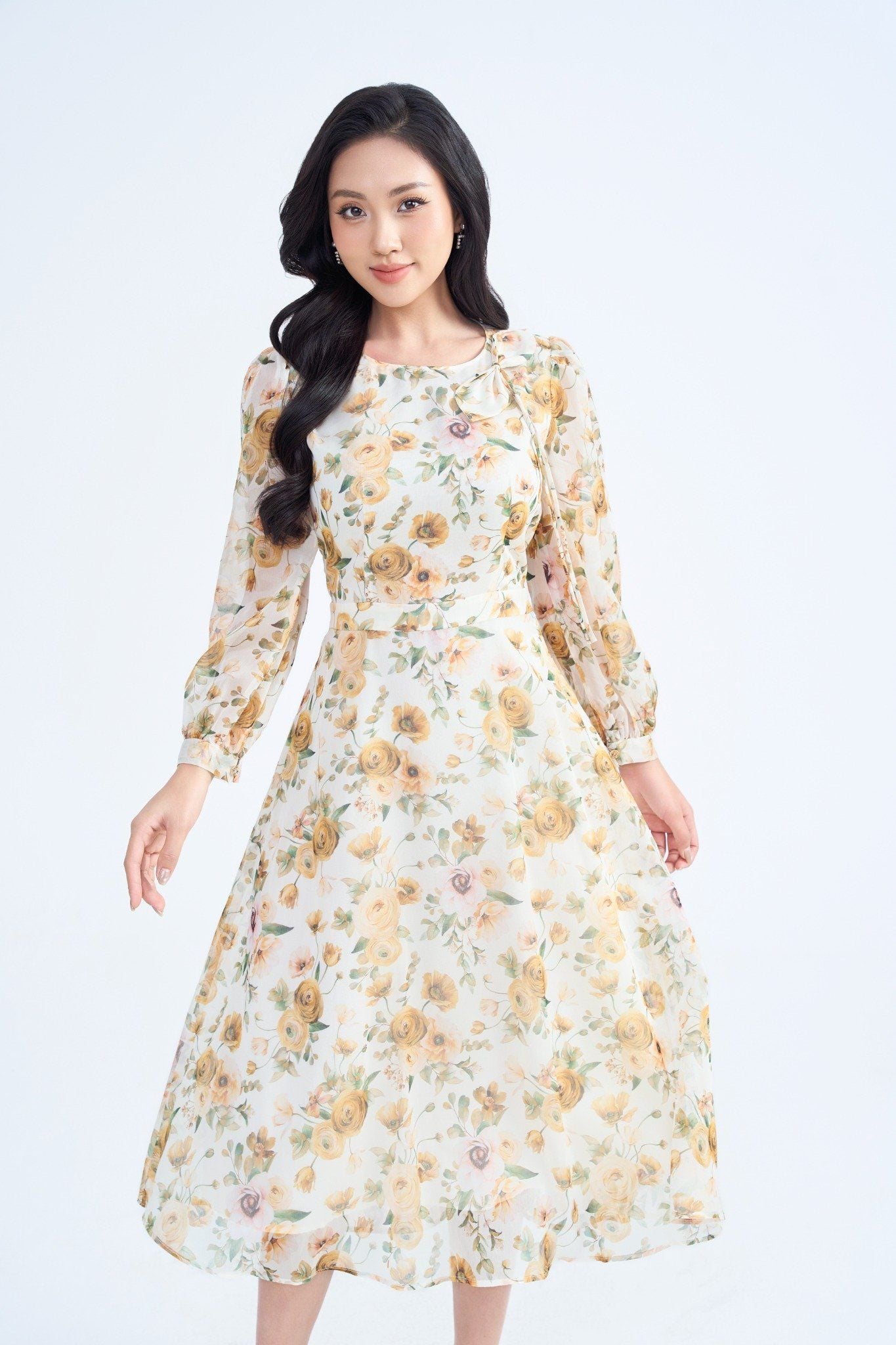 ĐẦM VOAN HOA D42492