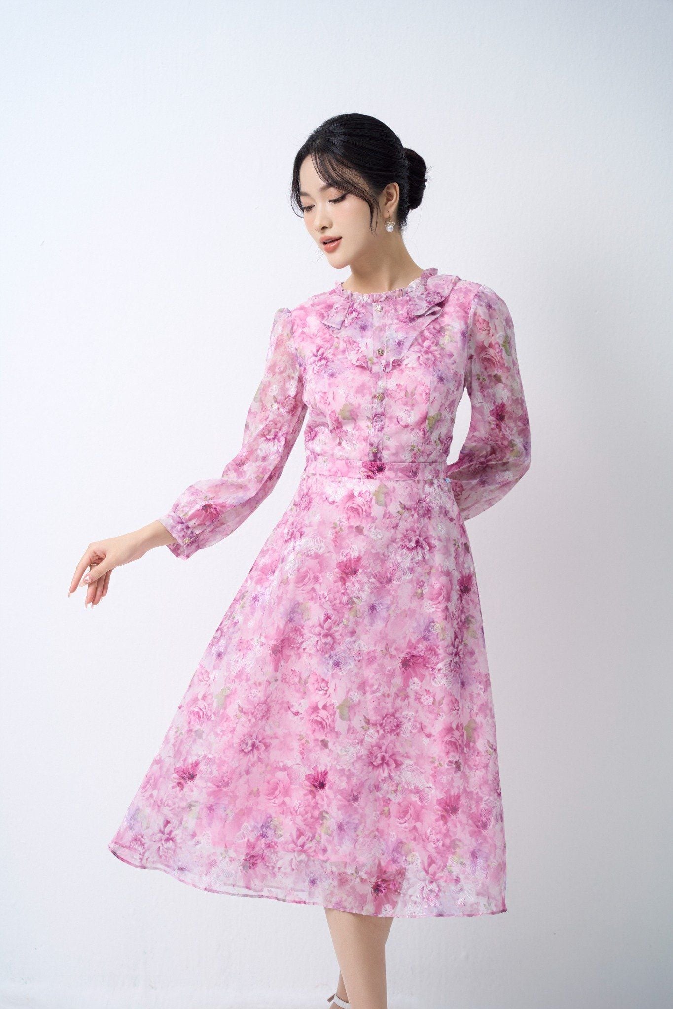 ĐẦM VOAN HOA D42512