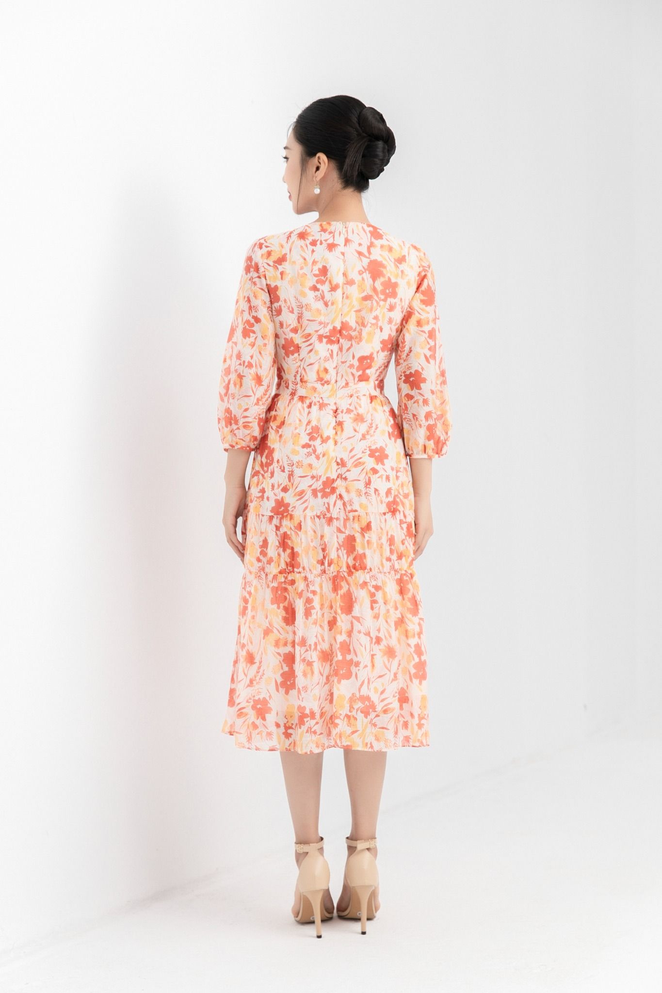 ĐẦM HOA CAM D42612