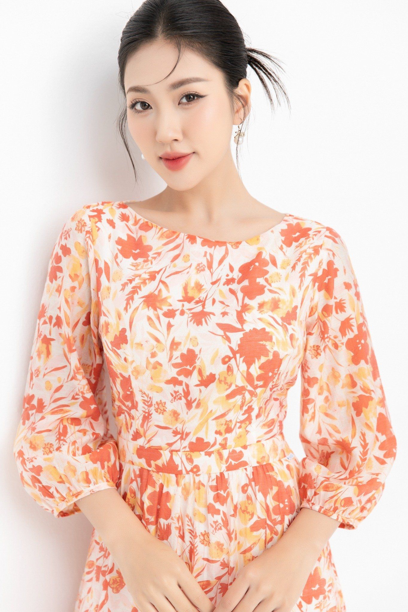 ĐẦM HOA CAM D42612